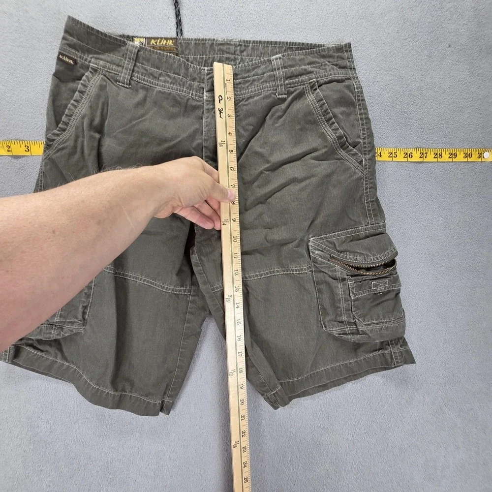 Kuhl Shorts‎ Mens 32 Green Ambush Cargo Crag Outdoor Hiking Zip Pockets